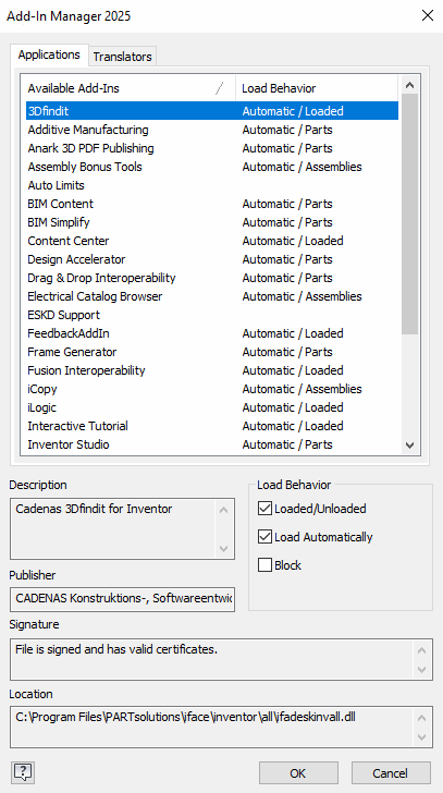 Add-In Manager