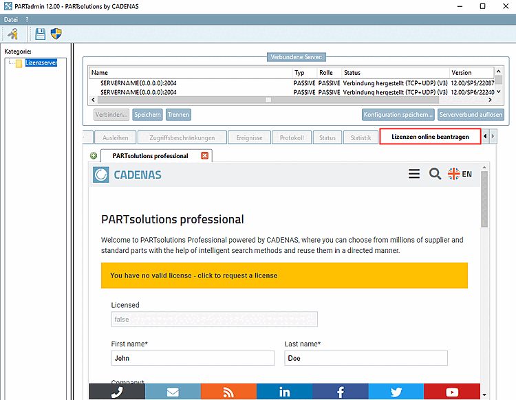 Online registration and licensing