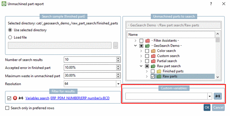 Show single parts tables in assembly tables