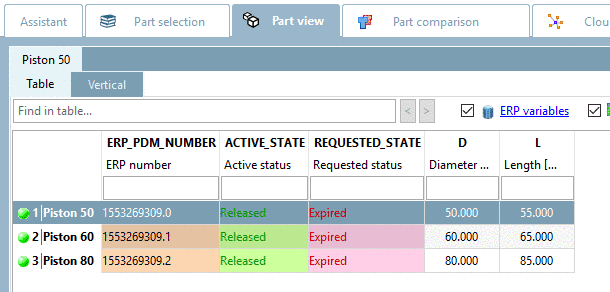 PARTdataManager: Old version "Piston" after update, but before editing through Update Manager