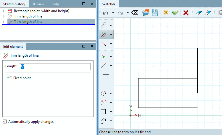 Shorten line - Result