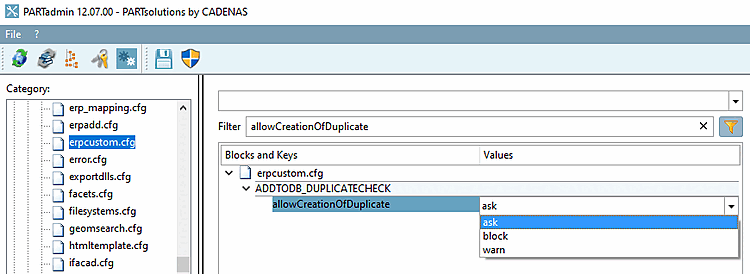 Determine desired action by value selection in list field