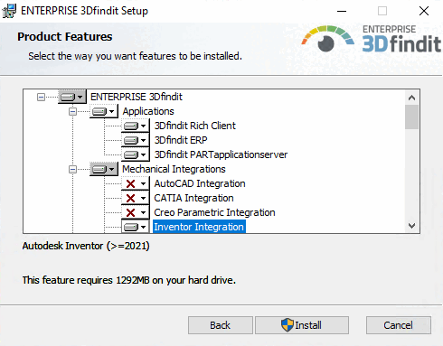 Applications -> 3Dfindit Rich Client, 3Dfindit ERP