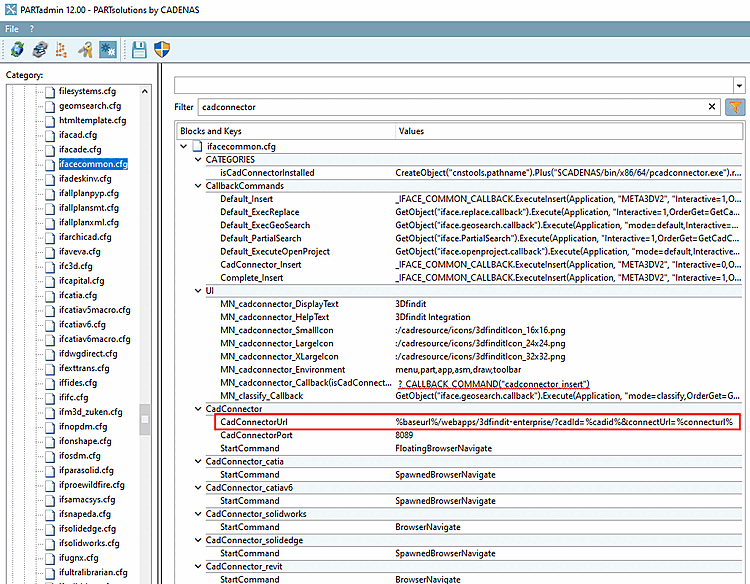 ifacecommon.cfg -> CadConnectorUrl