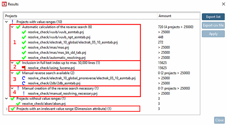 Example of resolution results [Results]