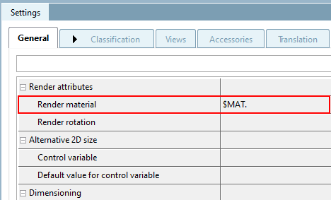 Entry of a variable for color control