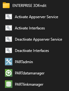 Start menu entries