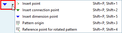 Toolbar of the point shapes