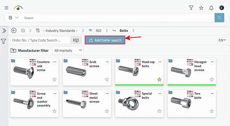 Add directory search" [Add folder search] button