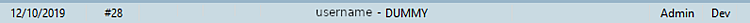 Username in status line