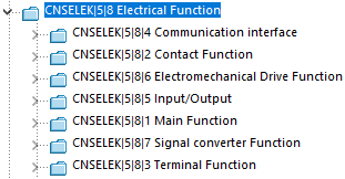 CNSELEK|5|8 - Electrical function with subclasses