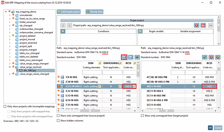 Wrong row selected