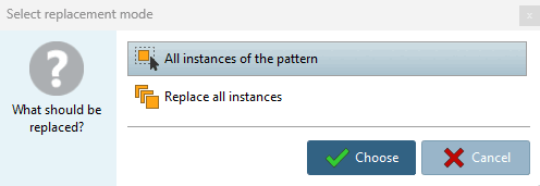 Select replacement mode