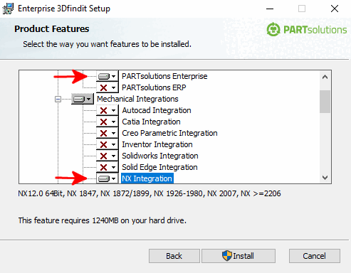 PARTsolutions Enterprise, NX Integration