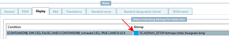 Condition in PARTadmin