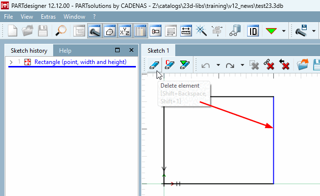 Line element blocked