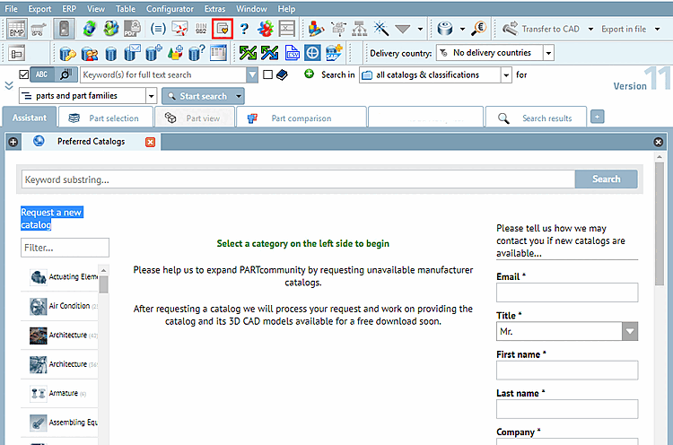 Report missing preferred catalog