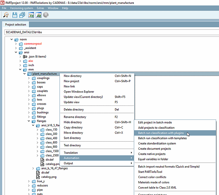 Batch run classification with plugins