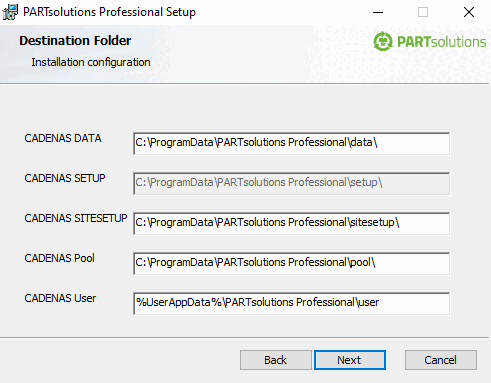 Destination Folder (2nd dialog)