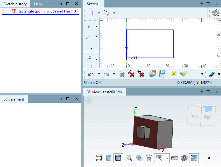 Example: The box created on the side is blocking the deletion.