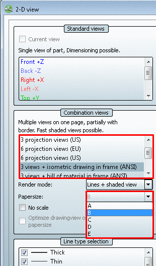 Dialog window: 2D view