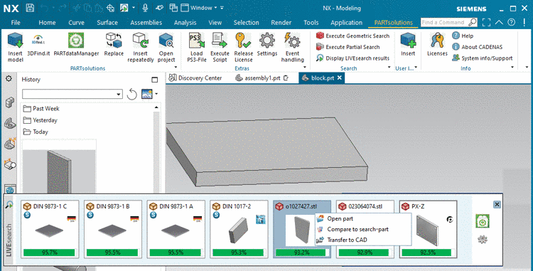 LIVEsearch sample in Inventor