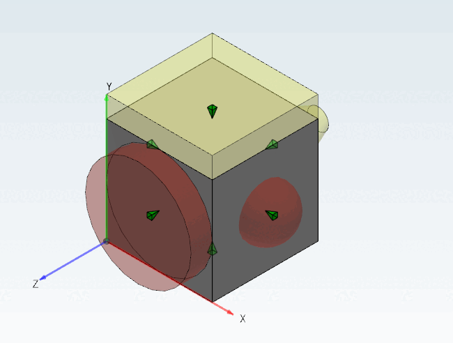 For cuboids, the connection point is always in the center of the base.