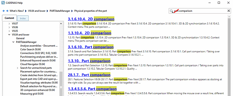 Here in the example, drop "part". Then you will find "2D comparison" in addition.