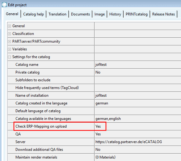 Check ERP-Mapping on upload