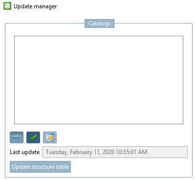 Button "Show assigned rows [Show mapped lines] " deactivated: Only directories with an icon are displayed (none in this example).