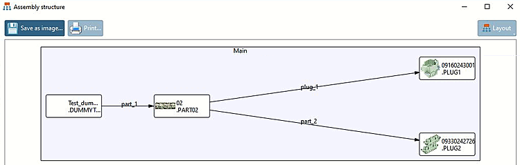 Assembly opened with "Assembly structure [Assembly structure] " function