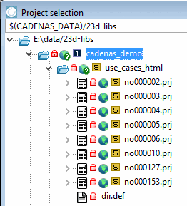 Sample projects in the CADENAS Demo catalog