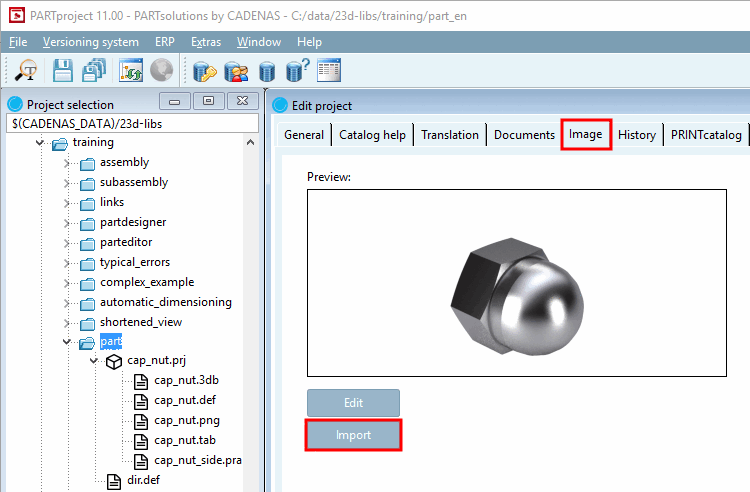Import preview images on directory level