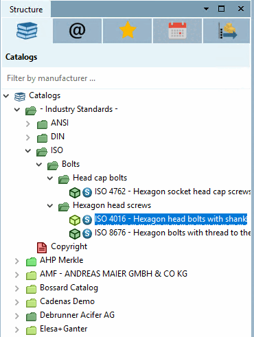 Index tree filtered = "Preferred rows on/off [Preferred rows on/off] " button activated