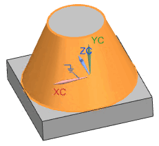 Cone selected in CAD