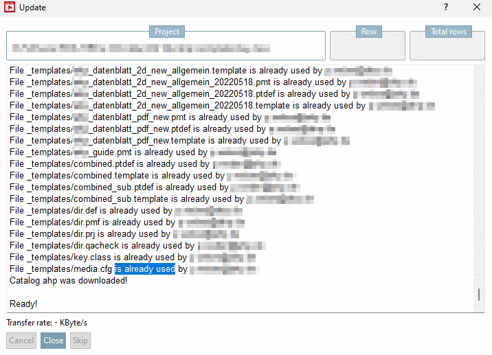 Notification - File in progress