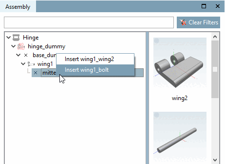 Here insertion point "center " as an example