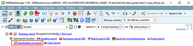 Call under enhanced search methods