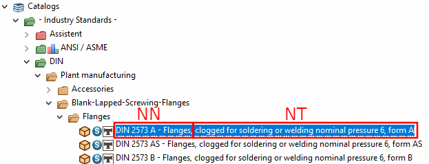 Standard number and standard title [Standard title] in PARTdataManager