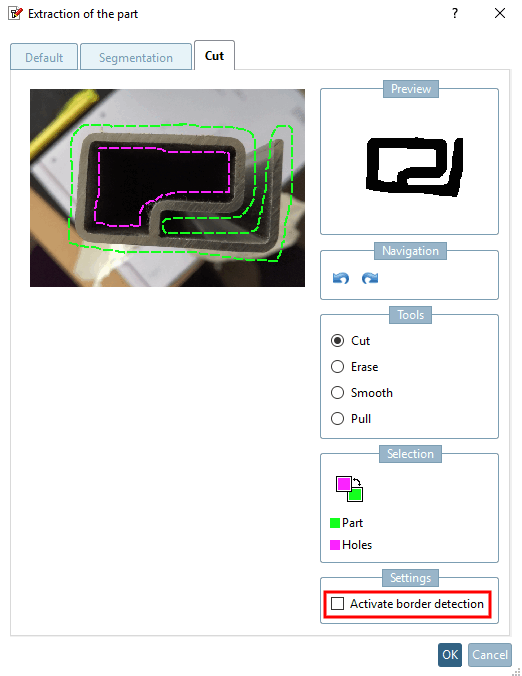 Example of badly drawn freehand line