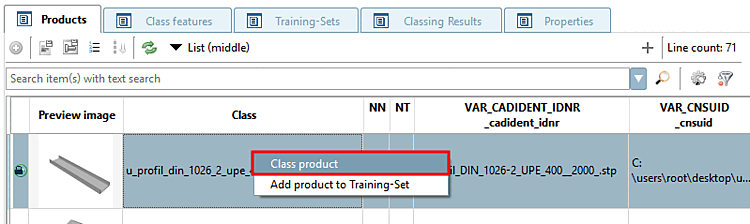 Classify individual product