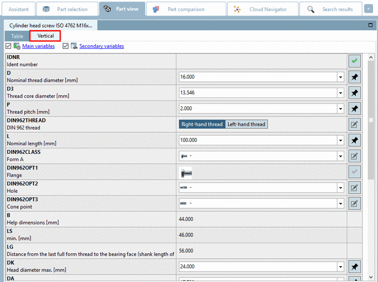 The figure exemplary shows ISO 4762 immediately after loading still without any changes