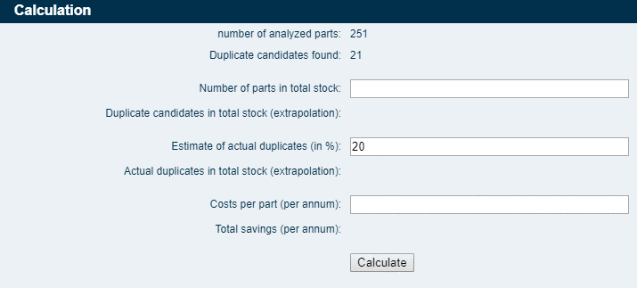 Example of an account costing