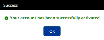 Your account has been successfully activated