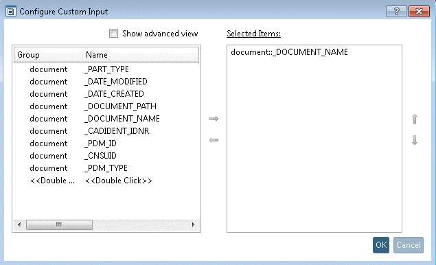 Configure Custom Input