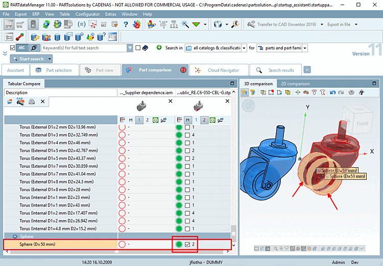 Example: Sphere feature [Sphere]