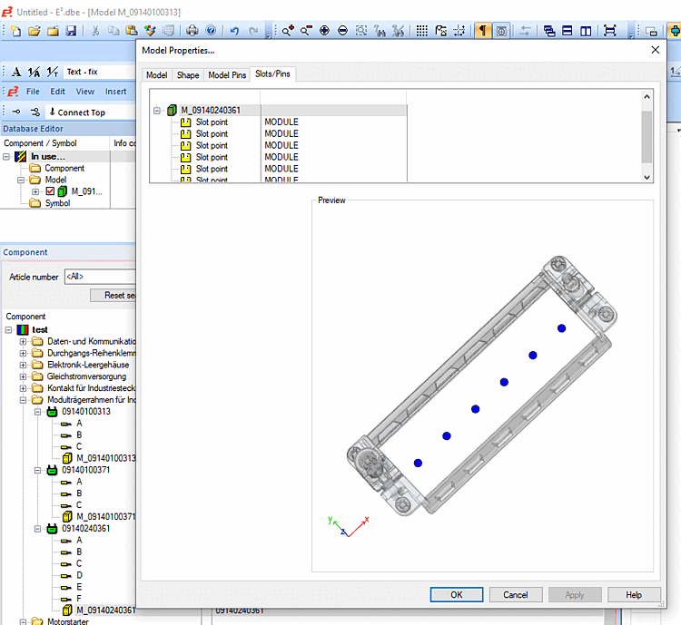 Harting 09140240361: Frame in target system (E3)