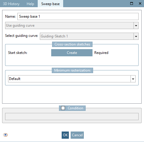 Basic history [Sweep base] " tab page