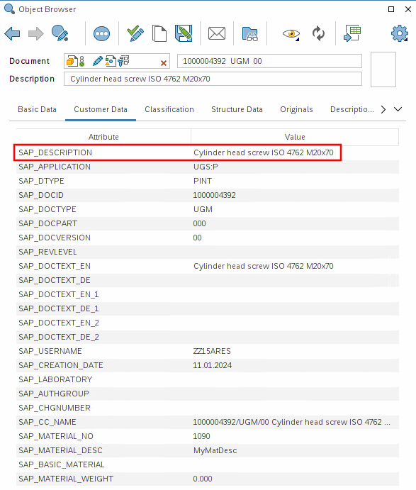 SAP_DESCRIPTION