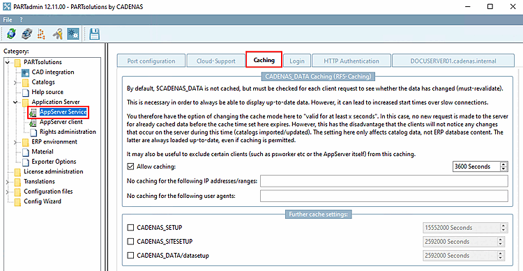 RFS caching